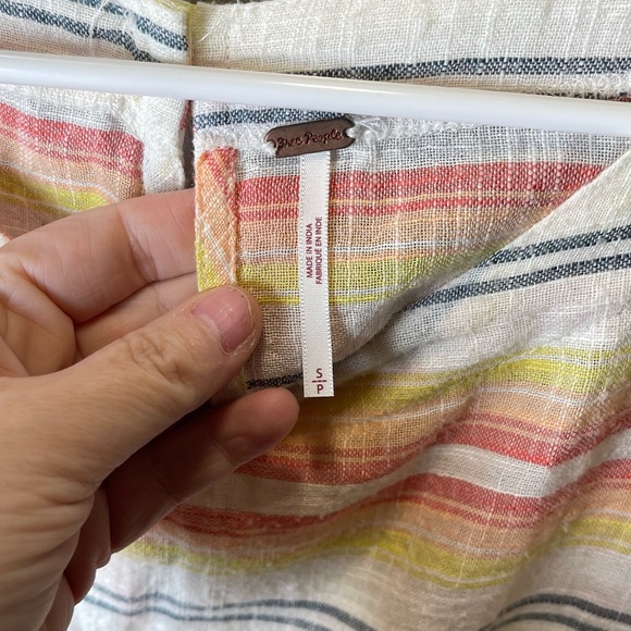 Free People Women's Summer Nights Cotton Dress Yellow Combo Size Small‎ - Picture 4 of 6